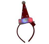 zuousxbs Christmas Decorations Christmas Santa Hat Hairhoop With LED Party Gathering Hairband Festival Celebration Props Headwear Light Up Headband