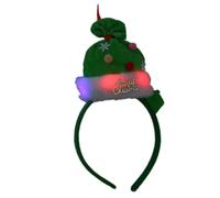 zuousxbs Christmas Decorations Christmas Santa Hat Hairhoop With LED Party Gathering Hairband Festival Celebration Props Headwear Light Up Headband