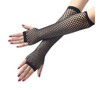 zuousxbs Comfortable Stretch Mittens Long Punk Gloves Fishing Net Elastic Meshes Gloves For Fishing And Construction Site Protective Handwear