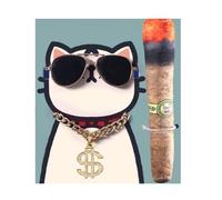 zuousxbs Novelty Pet Cats Collar Necklace With Rhinestones Letter Pendant Cats Sunglass Mint Toy Costume Pet Party Jewelry Set