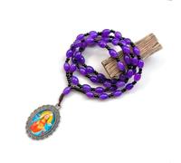 zuousxbs Simple Designed Necklace Unisex Rosary Neck Chain Unique Beaded Chain For Religious Ceremony Virgin Pendant Necklace