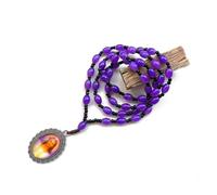 zuousxbs Simple Designed Necklace Unisex Rosary Neck Chain Unique Beaded Chain For Religious Ceremony Virgin Pendant Necklace