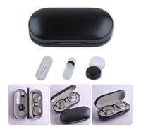 zuousxbs Stylish Double Compartment Glasses Case Travel Contacts Lens Storage Box with Remover Kits Eyeglass Holder Practical Eyeglass Holder
