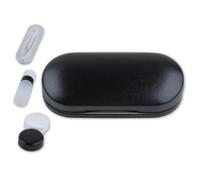 zuousxbs Stylish Double Compartment Glasses Case Travel Contacts Lens Storage Box with Remover Kits Eyeglass Holder Practical Eyeglass Holder