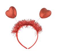 zuousxbs Valentine's Day Headbands Sequined Tinsel Holiday Headpiece For Masquerades Party Elegant Heart Headbands Hair Hoop For Women
