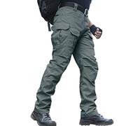 zuoxiangru Men's Water Resistant Trousers Relaxed Fit Tactical Combat Army Cargo Work Pants with Multi Pocket (#56 Grey Green, Tag XXL)