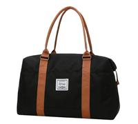 ZuoXun Bolsa de viaje grande Moda Bolsa De Viaje Grande Para Mujeres Bolsas De Bolsas De Cabina Oxford Bolsa Impermeable-Black-L