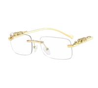 ZuoXun Gafas de sol Sun Mujeres Sin Borde Para Hombres Gafas De Sol Rectangulares Retro Lente Océano Lente Solas Gafas Uv400-Transparente