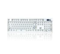 ZUOYA GMK104 Full Size Mechanical Keyboard Kit with Screen&Knob,VIA Programmable HotSwap Wireless BT5.0/2.4G/Type-C Gasket Mounted PCB Custom Barebones DIY Kit RGB Gaming Keyboard (White-GMK104)