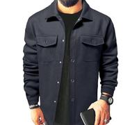 ZUOYIMEI Men Jacket Men Lightweight Comfortable Transition Jacket Men Fashion Trend Long Sleeve Jacket Men Outdoor Jacket Men Casual Jacket F-Navy 3XL
