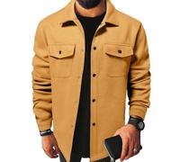 ZUOYIMEI Men Jacket Men Lightweight Comfortable Transition Jacket Men Fashion Trend Long Sleeve Jacket Men Outdoor Jacket Men Casual Jacket C-Yellow 3XL