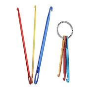 Zuoyou Crochet Hook Kit with Mini Keychain Crochet Hook, Aluminum Tunisian Afghan Crochet Knitting Needle with Eye