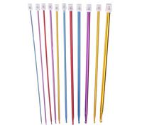 Zuoyou Crochet Hooks 11 Pack Diverse Size Assorted Color Tunisian Afghan Aluminum Knitting Needles Set (2mm to 8mm)
