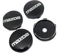 ZUOYYMAI 4Pcs Car Hub Center Cap for Mazda 3 2006-2010 50mm,Wheel Tyre Center Hub Caps Cover Center Hub Caps Wheel Centre Cap Wheel Hub Covers Hub Center Caps,A-Black