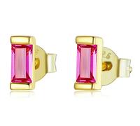 ZUOZUIYQ 925 Sterling Silver Drop Earring Piercing Square Zircon Hoop Earrings