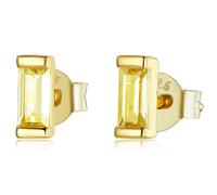 ZUOZUIYQ 925 Sterling Silver Drop Earring Piercing Square Zircon Hoop Earrings