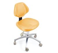 ZUOZUIYQ Adjustable Dentist Chair Doctor's Stool Assistant Chair 360 Degree Rotation with Backrest PU Leather Home Office Chair,A,M