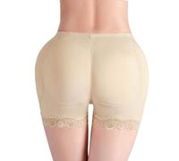 ZUOZUIYQ Butt Lifting Shorts for Women Hip Dip Shapewear Fake Butt Butt Shaper Fake Ass Beige Large