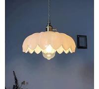 ZUOZUIYQ Chandelier Light Vintage Brass Glass Pendant Lamp Farmhouse Industrial Hanging Adjustable Length Ceiling Lighting Fixture for Bedroom Loft Bar Dining Room