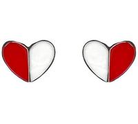 ZUOZUIYQ Ear Stud Earrings for Women, Sterling Silver Heart Shape Enamel Craft Candy Color Earrings