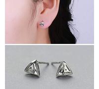 ZUOZUIYQ Earrings for Women, S925 Earrings Fashion Triangle And Zirconium Earrings, white, Household faucets