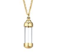 ZUOZUIYQ Elegant Sturdy Stainless Steel Memorial Necklace Accessory for Hair Keepsakes with Glass Pendant and Polished