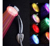 ZUOZUIYQ Hand Showers, with 2m Hose, 7 Lights Head Handheld High Pressure Color Changing Shower