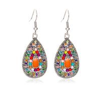 ZUOZUIYQ jewelry Women Earrings, Antique Color Carved Royal Vintage Drop Dangle Clip On Earrings Jewelry For Women Girls presents For Girlfriend, Wife, Sister, Daughter, Mother O