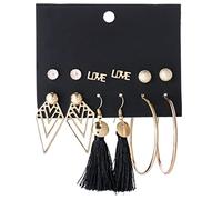 ZUOZUIYQ jewelry Women Earrings, Boho 6Pairs/Set Colorful Long Tassel Women Drop Earrings Alloy Irregular Geometric Jewelry presents For Girlfriend, Wife, Sister, Daughter, Moth