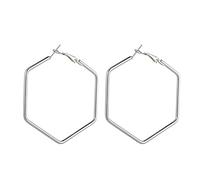 ZUOZUIYQ jewelry Women Earrings, Korean Fashion Big Hyperbole Geometric Women Hoop Earrings Star Round Heart Irregular Alloy Jewelry presents For Girlfriend, Wife, Sister, Daugh