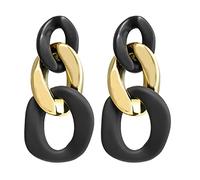 ZUOZUIYQ jewelry Women Earrings, Korean Fashion Chain Dangle Earrings For Women Black Geometric Dangle Drop Earings Statement Vintage Earring Jewelry presents For Girlfriend, Wife,