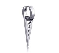 ZUOZUIYQ jewelry Women Earrings, Steel Black color Triangle Earrings Clip Geometry Punk Unisex Hiphop Man Party present presents For Girlfriend, Wife, Sister,