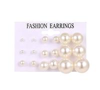 ZUOZUIYQ jewelry Women Earrings, Trendy Big Pearl Earring Set For Women Girls Party Fashion Large Statement Wedding Jewelry presents For Girlfriend, Wife, Sister, Daughter, Moth
