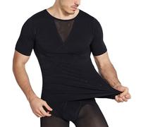 ZUOZUIYQ Men Slimming Tummy Body Abdomen Fat Burning Compression Hide Gynecomastia Undershirt Shapewear Corset Toning T-Shirt