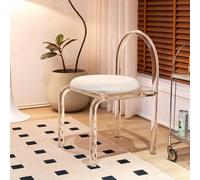 ZUOZUIYQ Modern Clear Vanity Chair with White Cushion Ideal for Makeup Artists Bedroom Dining Room Living Room and Office