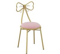 ZUOZUIYQ Modern Makeup Room Vanity Stool with Golden Legs Multifunctional Dressing Chair for Bedroom with Side Table End Table Stand
