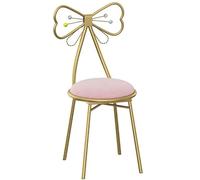 ZUOZUIYQ Modern Vanity Stool with Golden Legs for Makeup Room and Bedroom Décor Multifunctional Dressing Chair and Side Table Stand