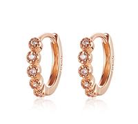 ZUOZUIYQ S925 Sterling Silver Zircon Stud Earrings Female Cute Gold Turtle Star Moon Fashion Jewelry Birthday Gift Clip Earring