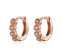 ZUOZUIYQ S925 Sterling Silver Zircon Stud Earrings Female Cute Gold Turtle Star Moon Fashion Jewelry Birthday Gift Clip Earring