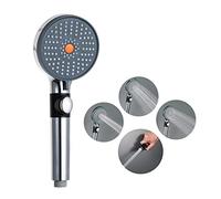 ZUOZUIYQ Shower Head with Handheld, generic Shower Head, ABS Pressure Boosting Showerhead Sprayer, 4 Spray Modes and Stop Modes Adjustable, Large Water Savings Powerful Flow ShowerHeads, Chrome