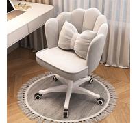 ZUOZUIYQ Velvet Makeup Chair with Backrest and Soft Cushioned Seat for Comfortable Mid Century Style in Beige Ideal for Women and Girls' Bedroom