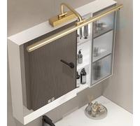 ZUOZUIYQ Wall Lamps Lights LED Bathroom Mirror Indoor with Motion Sensor with Swivel Lamp 180°+180° Rotation Acrylic for Bedroom Corridor Bathroom (Gold-White Light 50cm)