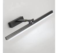 ZUOZUIYQ Wall Lamps Lights LED Mirror Front Indoor with Motion Sensor 180° Rotation Long Strip Aluminium for Bathroom Vanity (Black-White Light 40cm)