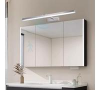 ZUOZUIYQ Wall Lamps Lights LED Mirror Front Indoor with Motion Sensor 180° Rotation Long Strip Aluminium for Bathroom Vanity (Silvery-Neutral Light 50cm)