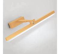 ZUOZUIYQ Wall Lamps Lights LED Mirror Front Indoor with Motion Sensor 180° Rotation Long Strip Aluminium for Bathroom Vanity (Gold-White Light 40cm)