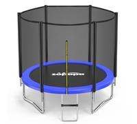 Zupapa Heavy Duty Yard Trampoline with Enclosure Net & Non-Slip Ladder for Kids & Adults, Family Outdoor Backyard Fun