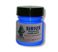 ZUPERPAINT Sirius fluorescent glow acrylic premium paint. Select from 14 cololurs (AquaBlue, 100ml)