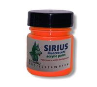 ZUPERPAINT Sirius fluorescent glow acrylic premium paint. Select from 14 cololurs (FireRed, 100ml)