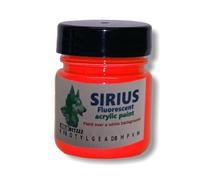 ZUPERPAINT Sirius fluorescent glow acrylic premium paint. Select from 14 cololurs (Red, 100ml)