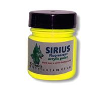 ZUPERPAINT Sirius fluorescent glow acrylic premium paint. Select from 14 cololurs (Yellow, 100ml)
